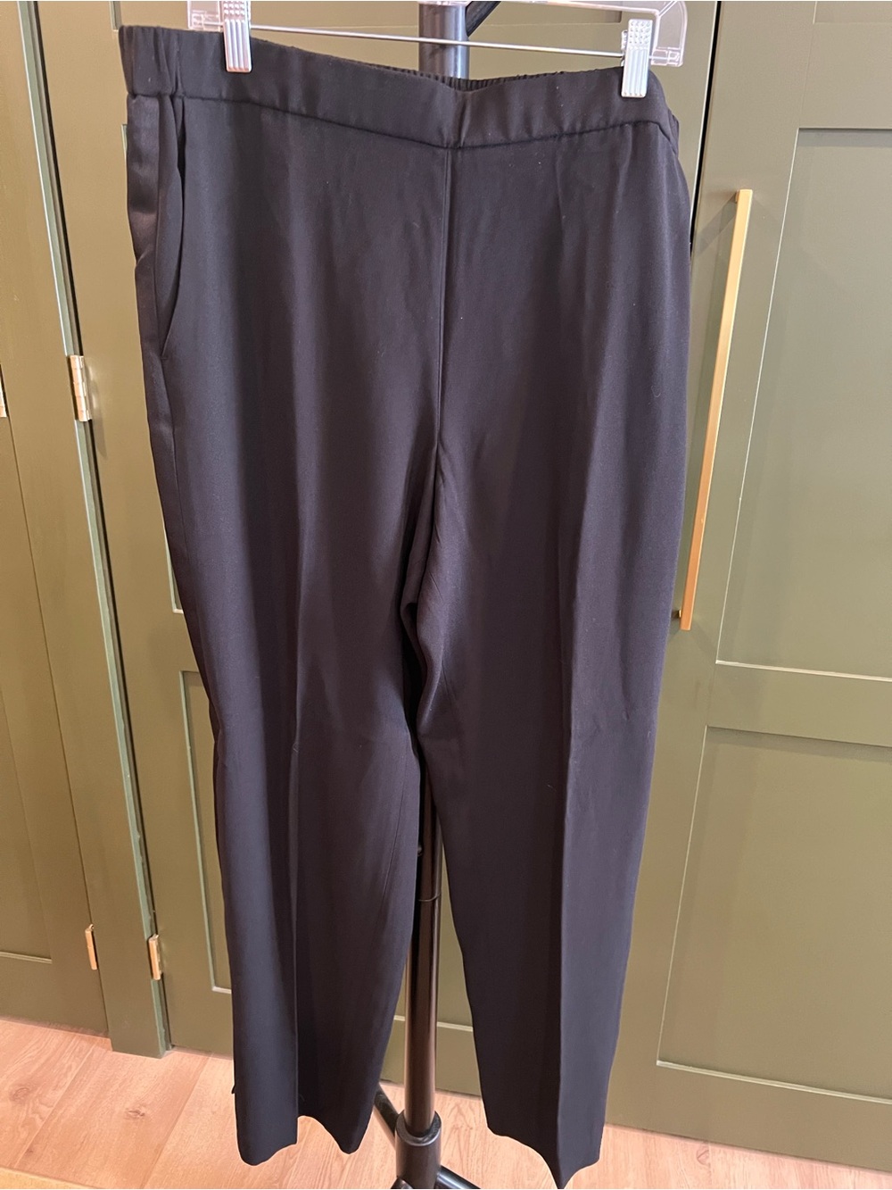 Ann Taylor Tuxedo Stripe Black Dress Pants